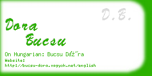 dora bucsu business card